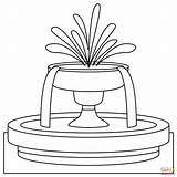 Printable Fountain coloring page sketch template