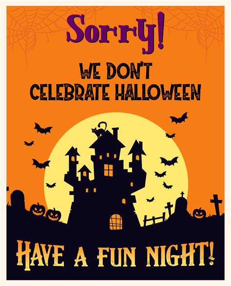 Halloween Door Sign - 15 Free PDF Printables | Printablee