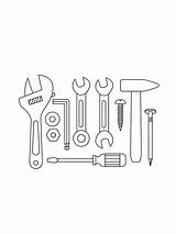 Tool coloring Pages sketch template