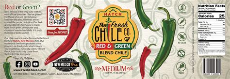 Hatch Chile Sauce Nutrition Facts | The Fresh Chile Co