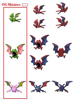 [OC] Zubat line shiny overhaul : r/pokemon