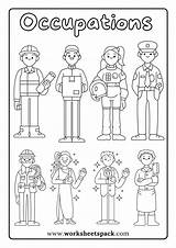 Jobs And Occupations Coloring Pages Free PDF  Worksheetspack sketch template