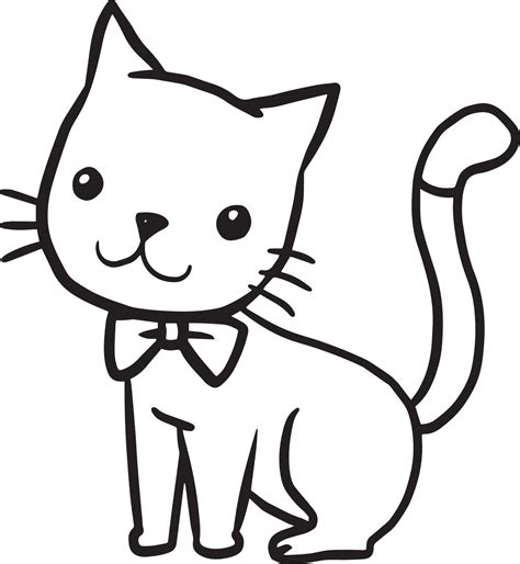 gato animal dibujo dibujos animados garabatear kawaii anime página para ...