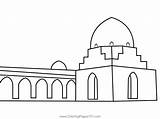 The Mosque Of Ibn Tulun In Cairo Coloring Page For Kids  Free Egypt sketch template