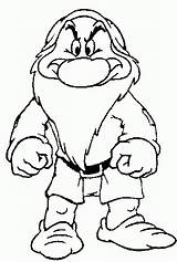 Grumpy Dwarf Coloring Pages sketch template