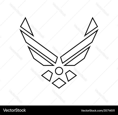 Usa us air force logo sign symbol Royalty Free Vector Image