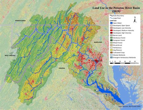 Potomac River Physical Map