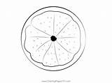 Grapefriut Ellipse Coloring Page For Kids  Free Grapefruit Printable sketch template