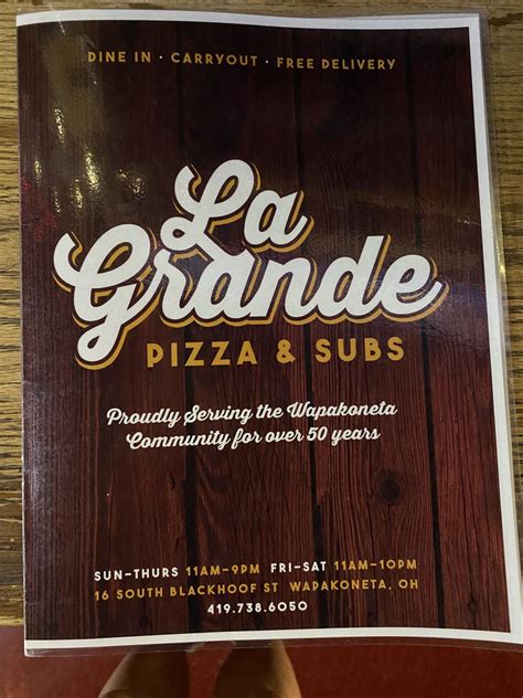 Menu: | LaGrande Pizza & Subs