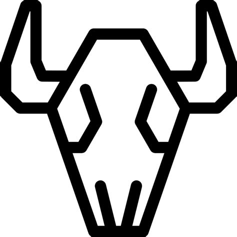 Buffalo Skull Vector SVG Icon - SVG Repo