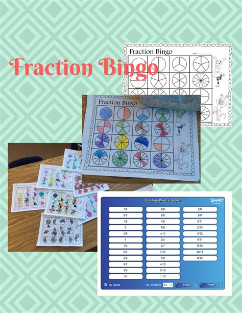 Pin by Math Animal on Fractions | Fraction bingo, Fractions, Bingo