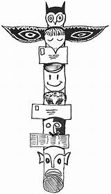 Printable Totem Pole Coloring Pages sketch template
