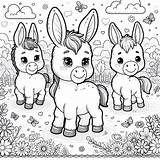 Donkey Coloring Page – Color My Pages sketch template
