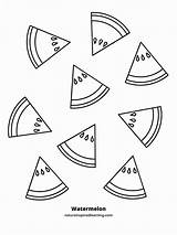 Watermelon Slice Coloring Page sketch template