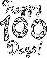 100th Day Coloring Page Free Printable  Templates sketch template