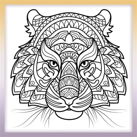 Mandala – Tiger – Coloringbook.pics