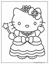 A hello kitty coloring Page With An Image Of Girl Wearing Dress And  sketch template