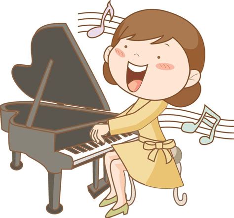 Piano Cartoons - Funny And Cute Brown Old Piano In Cartoon Style ...