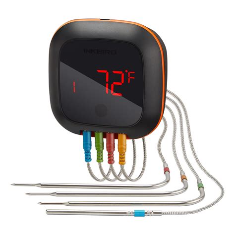 INKBIRD Wireless Bluetooth Grill BBQ Meat Thermometer with 4 Probes IBT ...