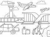 Airport Free Printable sketch template