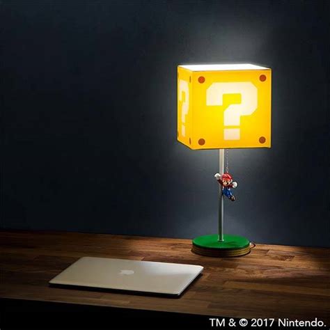 Jumping Super Mario Question Block Desk Lamp | Gadgetsin