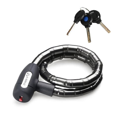 INBIKE Bicycle Lock Water proof Anti Theft Heavy Duty Security Bike Lock with 3 Keys Steel Alloy ...