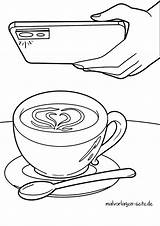 Vorlagen Kaffee Ausmalbilder Templates Gravieren Malvorlagen  sketch template