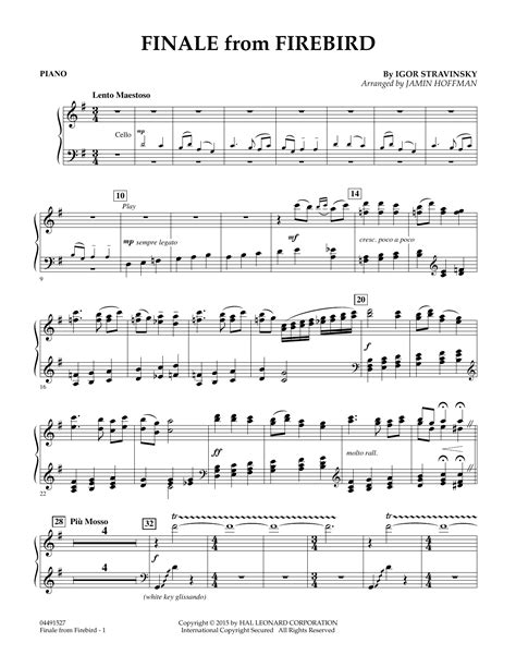 Cordelie Také vklad firebird suite piano sheet music bitva Regenerativní Opít se