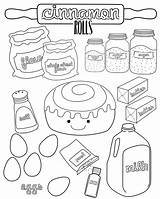 Cinnamon Roll Coloring Pages  Home sketch template