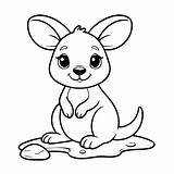 Premium Vector  Adorable kangaroo For Kids coloring book sketch template