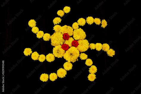 The Perfect Flower Decoration for Onam Festival Stock Photo | Adobe Stock