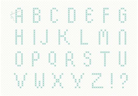 Free Cross Stitch Alphabet Vector 89803 Vector Art at Vecteezy