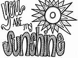 You Are My Sunshine Printable Coloring Pages sketch template