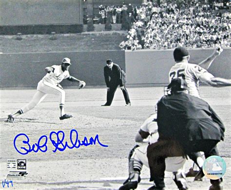 Bob Gibson Autographed 17 Strike Out Game Photograph - Memorabilia Center