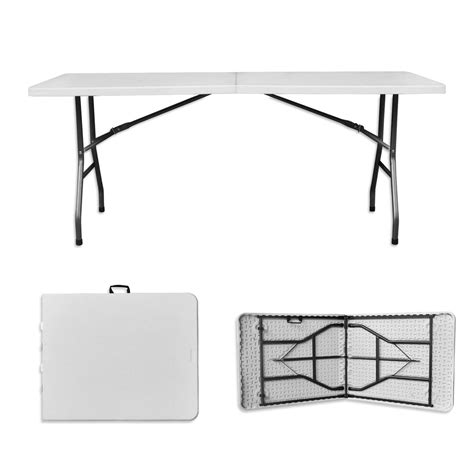 Buy 6ft Folding Tables, Heavy Duty HDPE Plastic Portable Folding Table ...