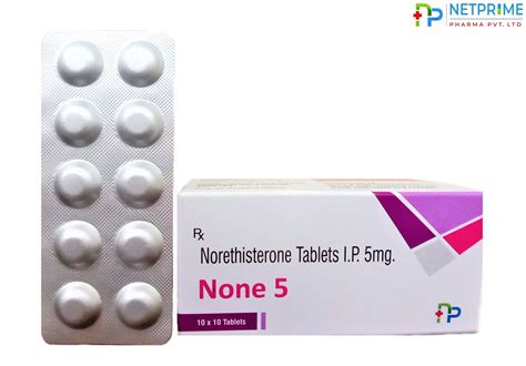 Norethisterone I.P. 5 mg Tablets Manufacturer | Supplier | Franchise