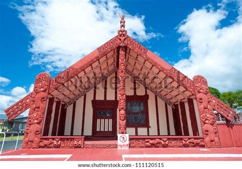 This Image Shows Maori Marae Meeting Stock Photo (Edit Now) 111120515