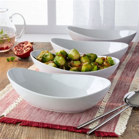 Better Homes & Gardens Oval Serve Bowls, White, Set of 4 - Walmart.com ...