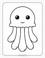 Cute Jellyfish Coloring Pages For Kids sketch template