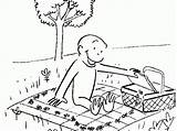 curious george Goes camping coloring Sheet  Clip Art Library sketch template