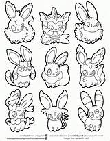 Pokemon Eevee Evolutions Coloring Pages Sketch Coloring Page sketch template