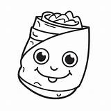 Burrito coloring Page – Coloring Corner sketch template