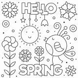 Hello Spring Coloring Page  Free Printable Pages For Kids sketch template