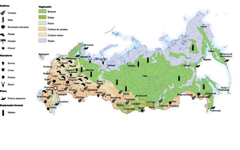 Russia Agricultural map | Vector Maps