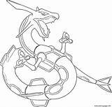 Rayquaza Generation 3 Coloring Page Printable sketch template