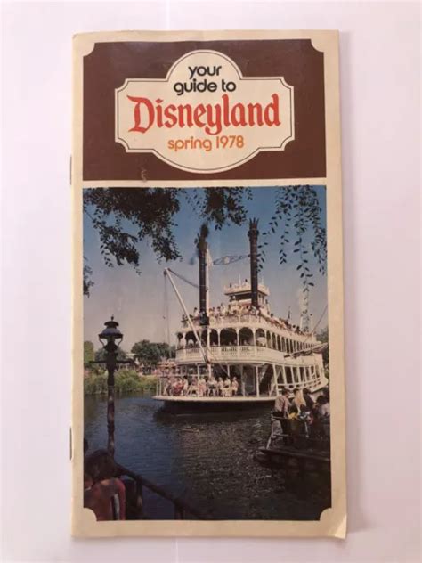 VINTAGE SPRING 1978 Disneyland Souvenir Guide Brochure Disney Ephemera ...