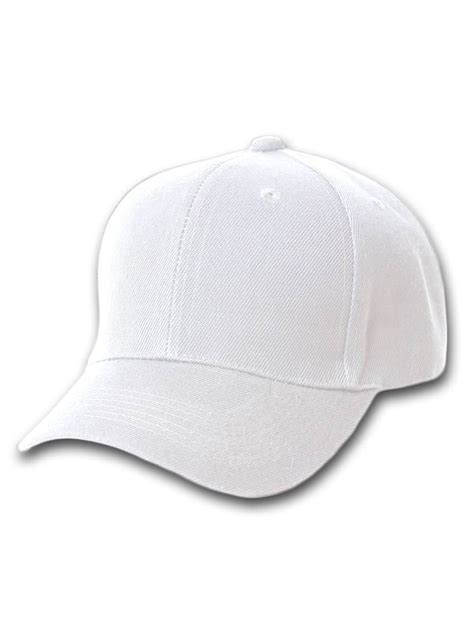 Plain Fitted Curve Bill Hat, White 7 - Walmart.com