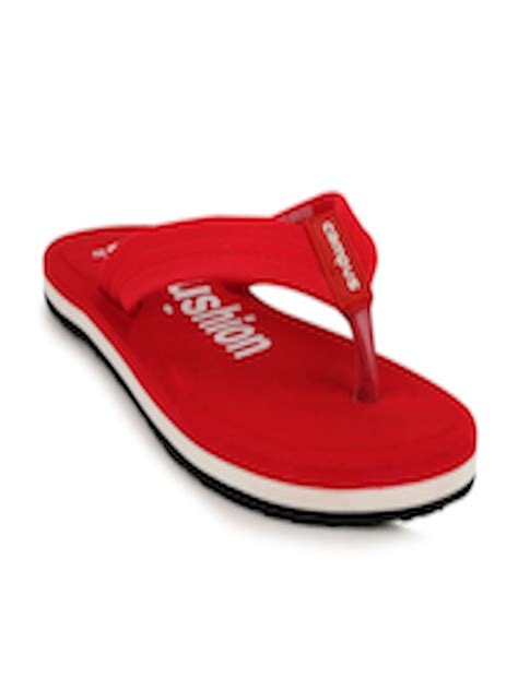 Buy Campus Women Red & White Printed Thong Flip Flops - Flip Flops for Women 16214736 | Myntra