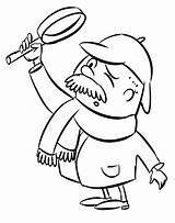Printable Coloring Pages Detective sketch template