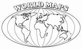 Worldmap Coloring Pages For Kids sketch template